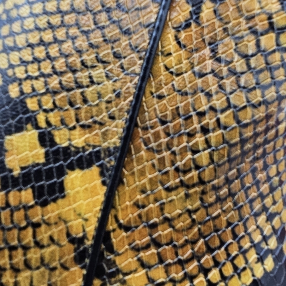 Aqua Womens Soren Leather Snakeprint High Heeled Boots Yellow 5.5 - Picture 13 of 13